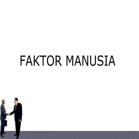 (P 2) imk2 faktor-manusia | PDF