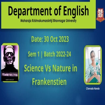 P -3 Science Vs Nature in Frankenstien .pptx