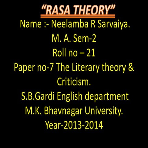 Rasa Theory