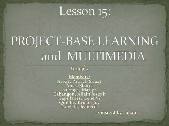 Project-Based Multimedia Learning (EdTech)