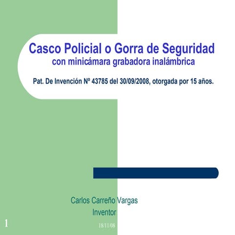 P. Casco, Pat. 43785.Ppt General