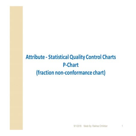 Control Charts for variables Xbar and R chart and attributes P, nP, C