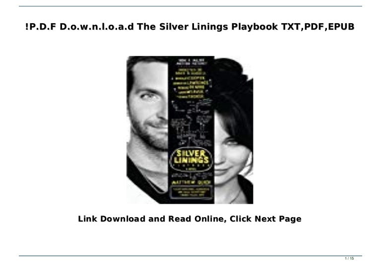!P.D.F D.o.w.n.l.o.a.d The Silver Linings Playbook TXT,PDF