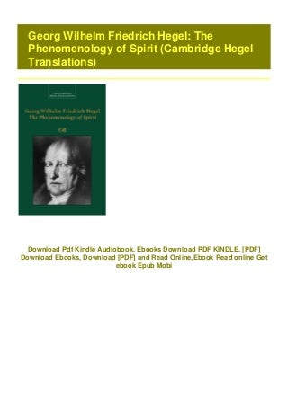 hegel friedrich wilhelm