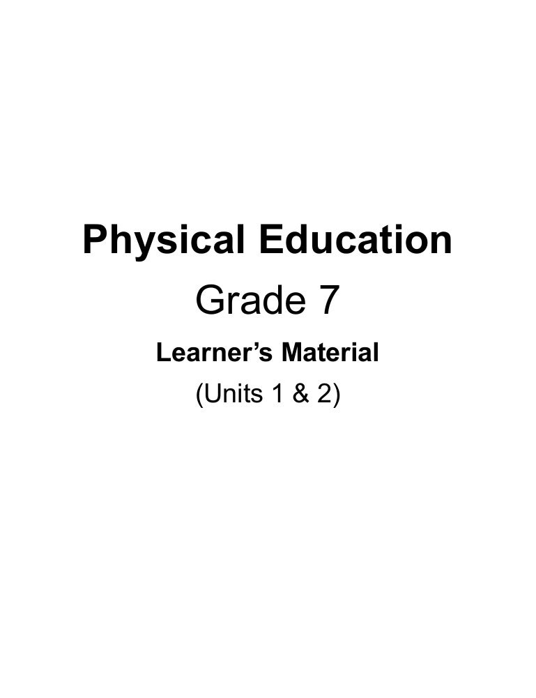 K To 12 Grade 7 Physical Education