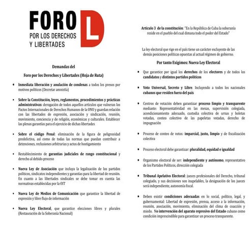 Foro - Ley electoral