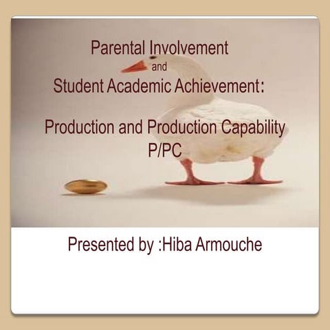 Parental Involvement and Students' Achievement - P/PC argument ppoint