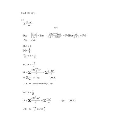 last lecture in infinite series