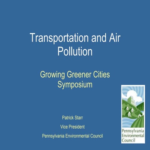 Transportation and Air Pollution | PPT