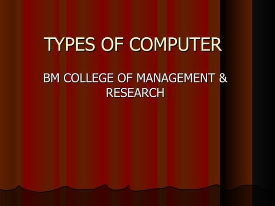Types of computer | PPT