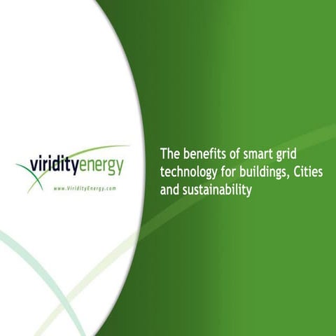 The Benefits of Smart Grid Technology for Buildings, Cities, and Sustainability