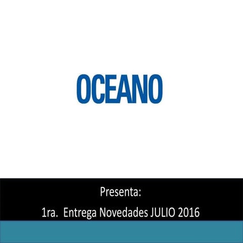 Novedades editoriales (1ra entrega) Julio 2016