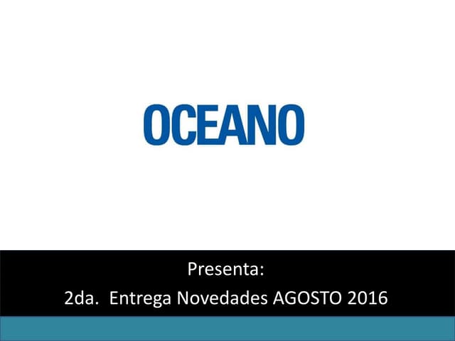 Novedades (2da) Agosto 2016