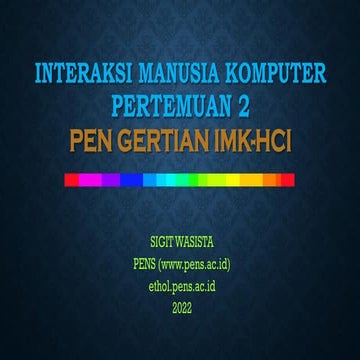 IM Komputer-Human Computer Interface_Pengertian_IMK | PDF