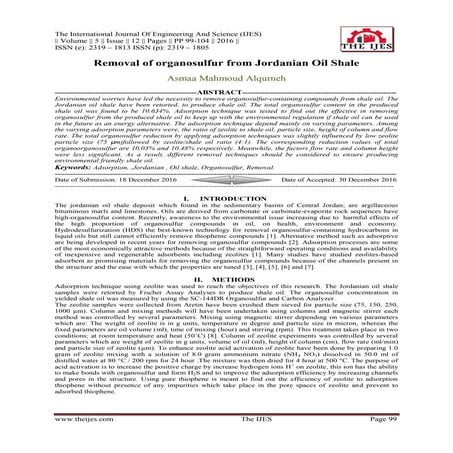 Removal of organosulfur from Jordanian Oil Shale