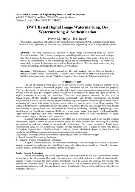 International Journal of Engineering Research and Development (IJERD)