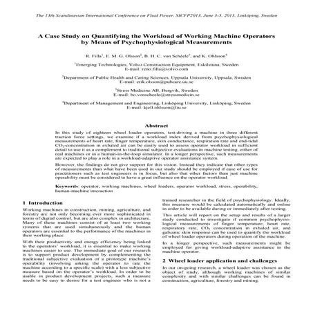 A Case Study on Quantifying the Workload of Working Machine Operators by Mean...