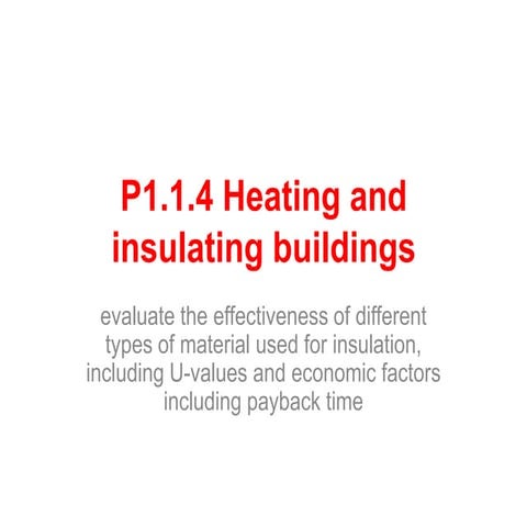 P1.14 heating and insulating buildings