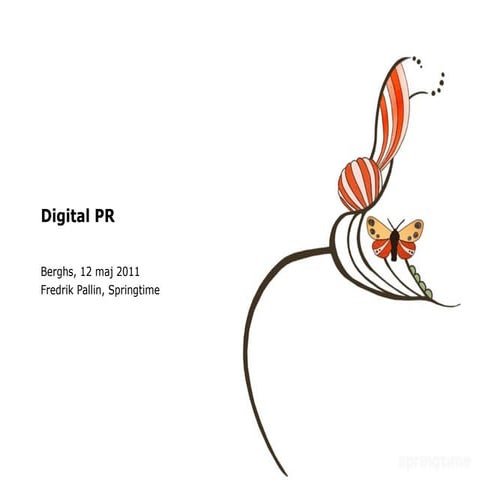 Digital PR - föreläsning på Berghs