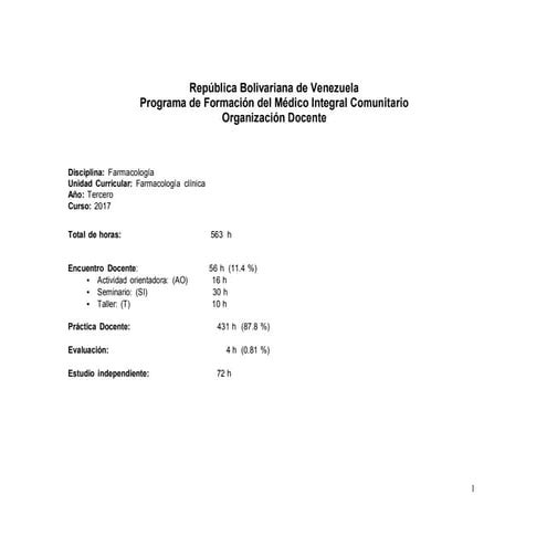 P1 de la materia Farmacologia II de carrera MIC