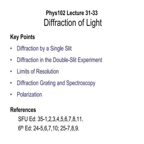 Diffraction-grating experiment ppt with full detail | PDF