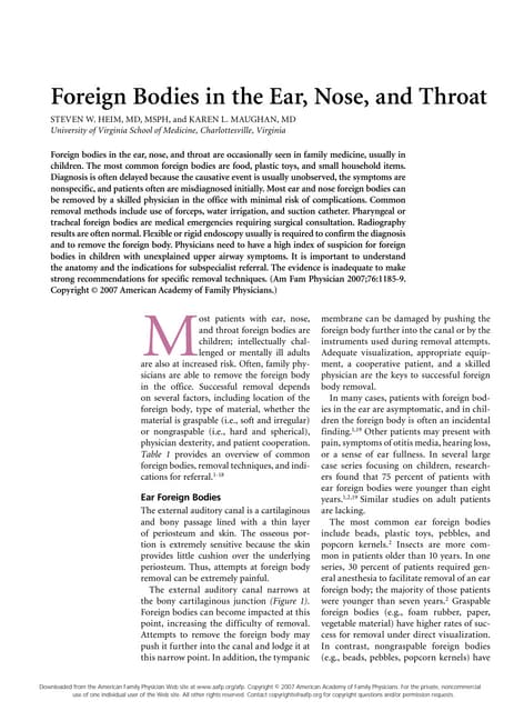 First aid in Foreign bodies Skin, Eye, Ear Nose Throat.pptx