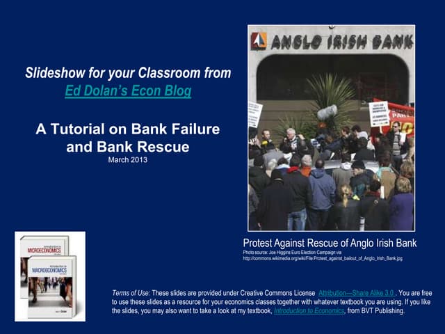 Tutorial on Bank Failures and Bank ...