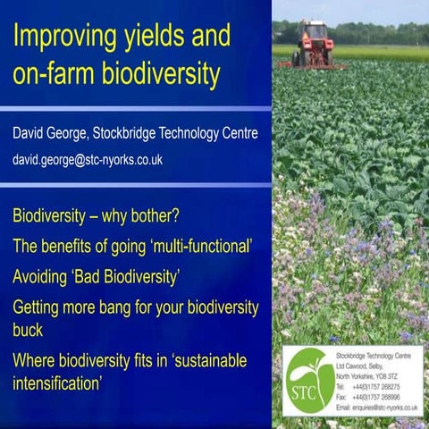 David George of STC - Profiting from Sustainability Feedback Session April 2015