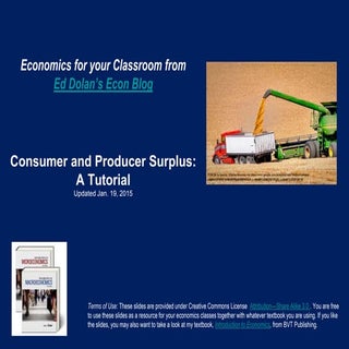 Consumer and Producer Surplus: A Tu...