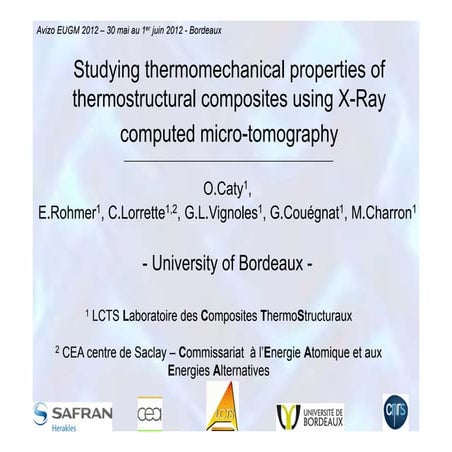 Studying thermomechanical properties of thermostructural composites using X-r...