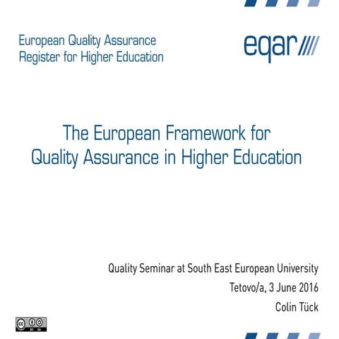 The European Framework for Quality Assurance in Higher Education | PDF
