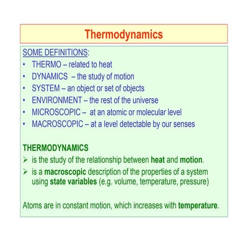 Thermodynamics