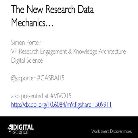 Research Metadata Mechanics - Simon Porter