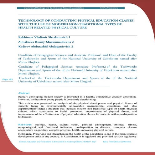 P 1 Science, Education and Innovations in the context of modern ...