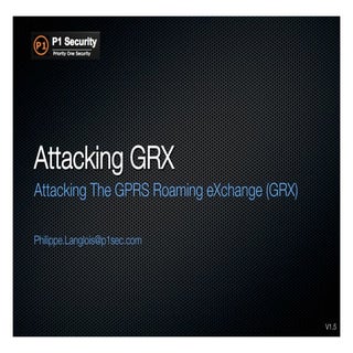 Attacking GRX - GPRS Roaming eXchange