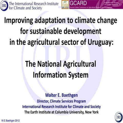Climate Services for Improving Adaptation to Climate Variability and ...