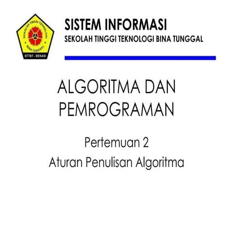 algoritma dan pemrograman part 2 | PPT