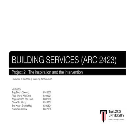 [ARC2423] Building Services- Project 2 : The inspiration and the intervention