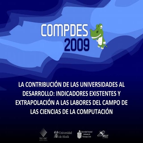 La Contribucion De Las Universidades Al Desarrollo Indicadores Existentes Y E...