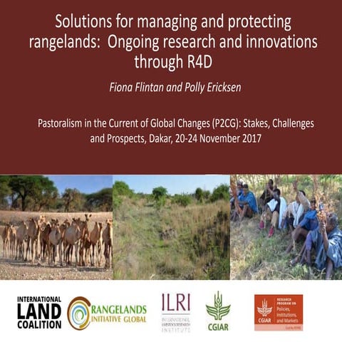 Solutions for managing and protecting rangelands:  Ongoing research and innov...