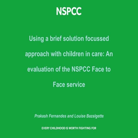Using a brief solution focussed approach with children in care | PPTX