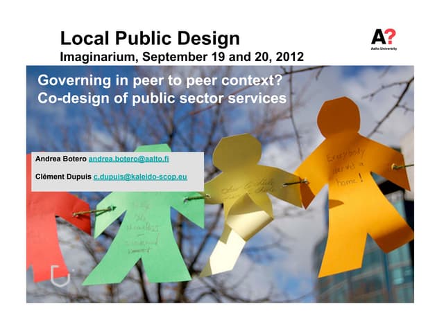 P2p governance-public-services