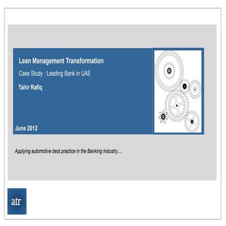 P2P lean management transformation 2012