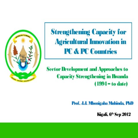 P3.3. Strengthening Capacity for Agricultural Inovation in PC & PC Countries