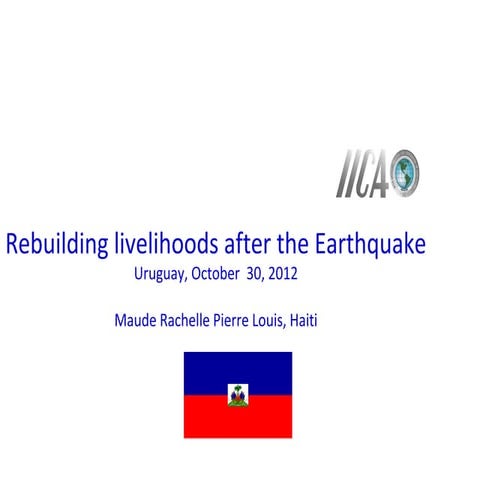 P3.3. Rebuilding livelihoods after the earthquake