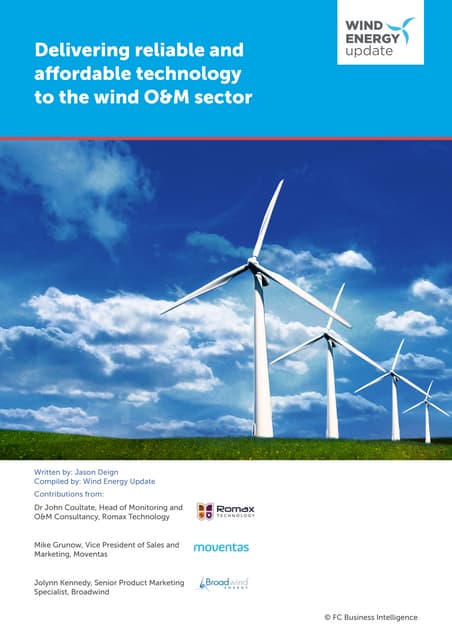 Delivering Reliable and Affordable Wind O&M Technology