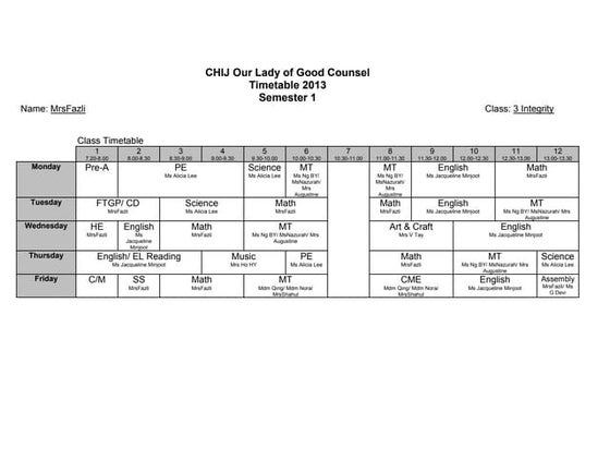 Art display duty roster 2013 | DOC