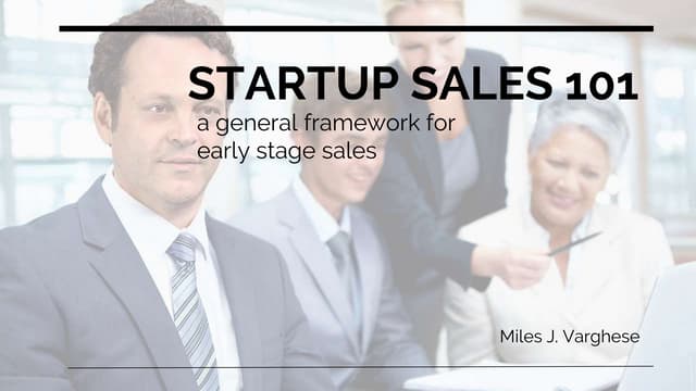 Startup Sales 101