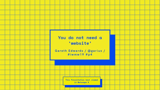 No, You Don’t Need a Website!  