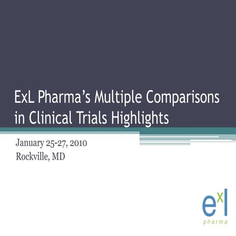 Highlights from ExL Pharma's Multiple Comparisons in Clinical Trials